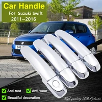 Para Suzuki Swift Maruti DZire 2011 2012 2013 2014 2015 2016 manija de puerta inteligente cromada cubierta de coche accesorios protectores pegatinas