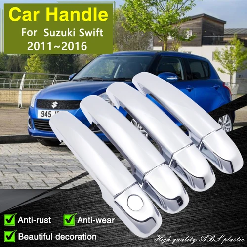 Para Suzuki Swift Maruti DZire 2011 2012 2013 2014 2015 2016 manija de puerta inteligente cromada cubierta de coche accesorios protectores pegatinas