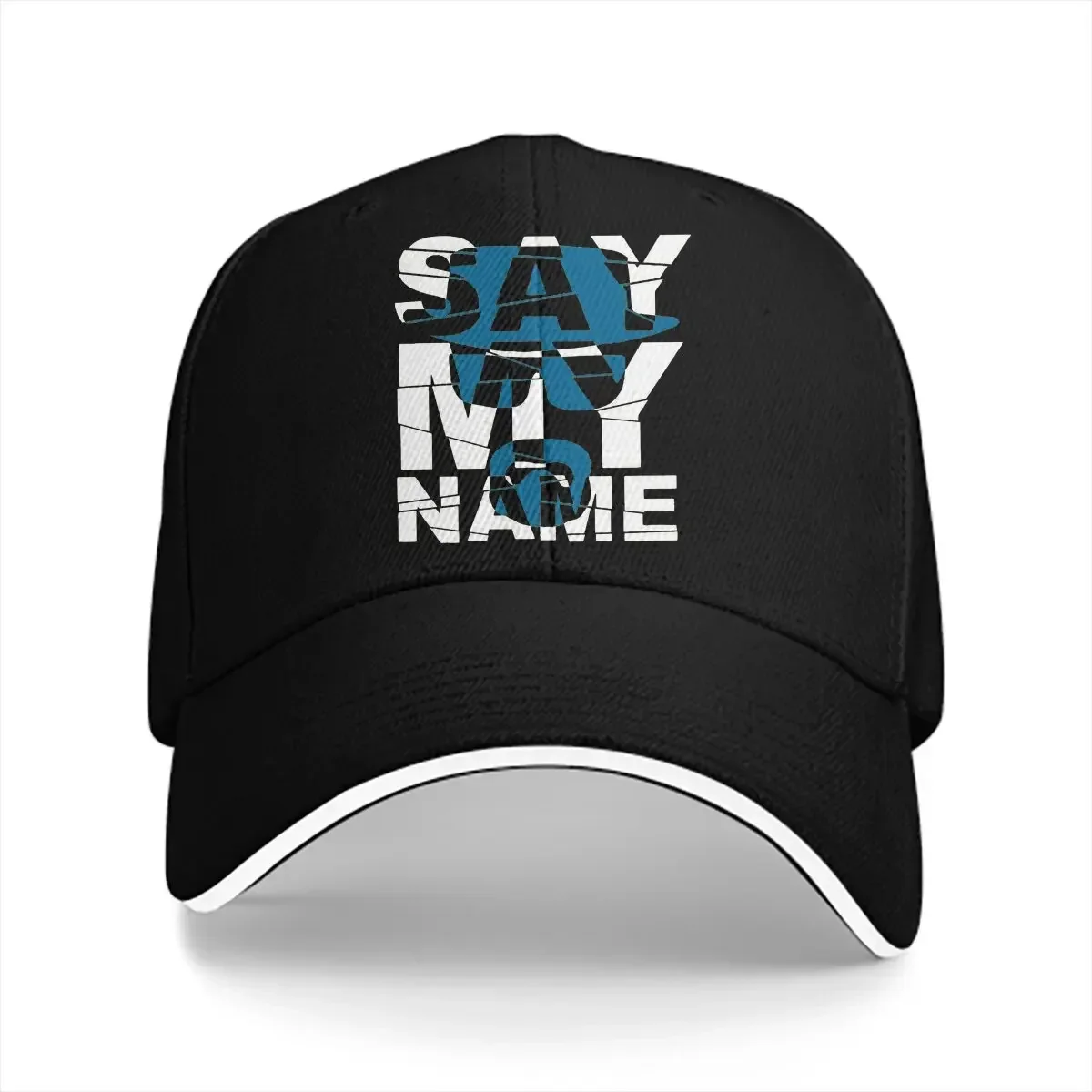 Pure Color Dad Hats Say My Name Splicing Women's Hat Sun Visor Caps Walter White TV Show Peaked Cap