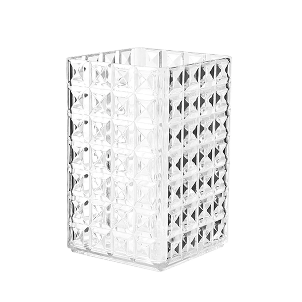 WORTHBUY Tandenborstelhouder Vierkant Transparant Plastic Tandenborstelbeker Badkameraccessoires Waterbeker Draagbare mondwaterbeker