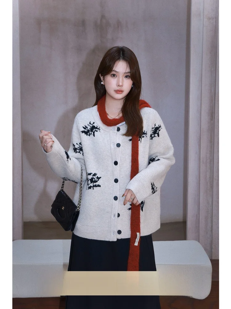 

plus Size Casual Knitted Cardigan Women's Top for Plump Sister Comfortable Breathable Leisure Faion Big Wraparound Coat