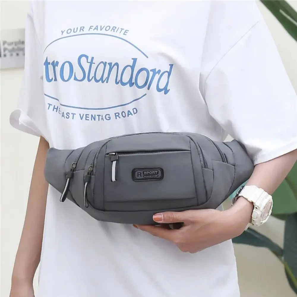 

Nylon Men Multifunctional Waist Bags Waterproof Large Capacity Crossbdoy Chest Bag Portable Adjustable Men Running Pouch Belt