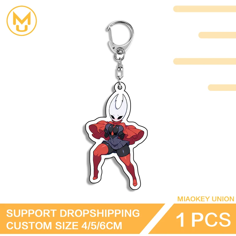 Hollow Knight Acrylic Key Chains Seductive Female Superman Y2K Portrait Accessories NSFW Hentai Big Chest Waifu Key Holder