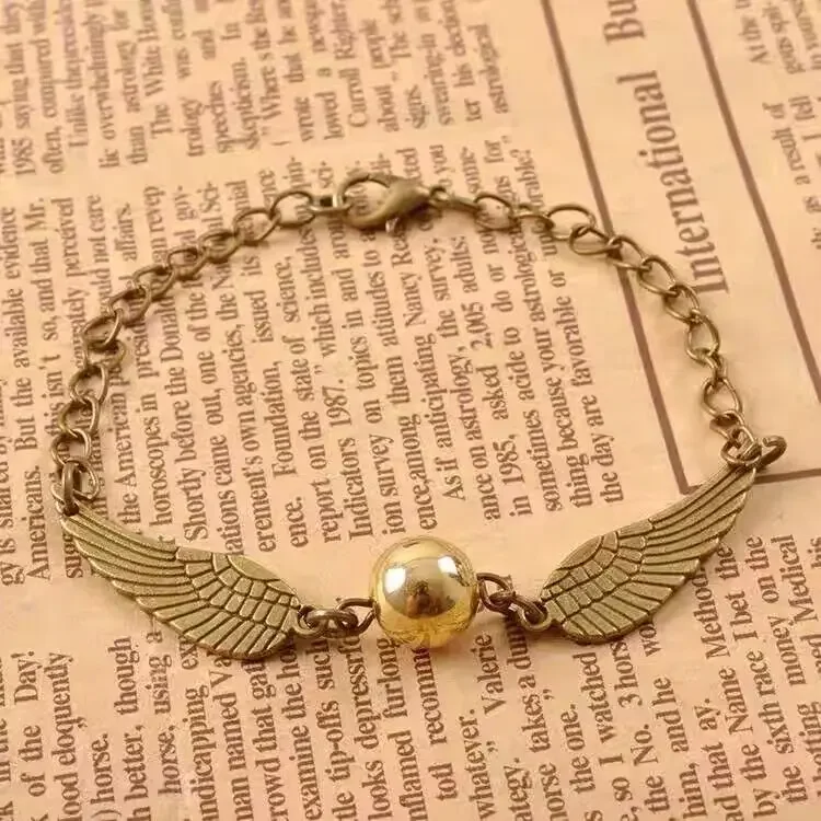 Harries Bracelets Pendant Women Men Hand Chains Metal Golden Snitch Jewelry Potters Bracelet Necklace Accessories Girls Gift