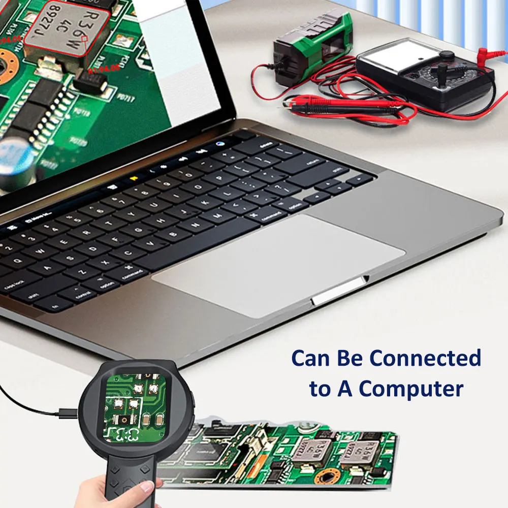 الرقمية 2 مليون بكسل مجهر كهربائي تكبير مجهر بيولوجي محلل الجلد كاشف فحص فروة الرأس #4