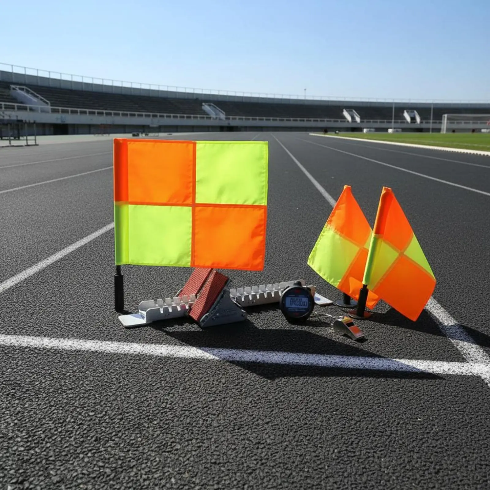 

2 Pieces Soccer Referee Flags Lightweight Soccer Referee Flag Football Signal Flag Durable Includes Carrying Bag for Linesmen