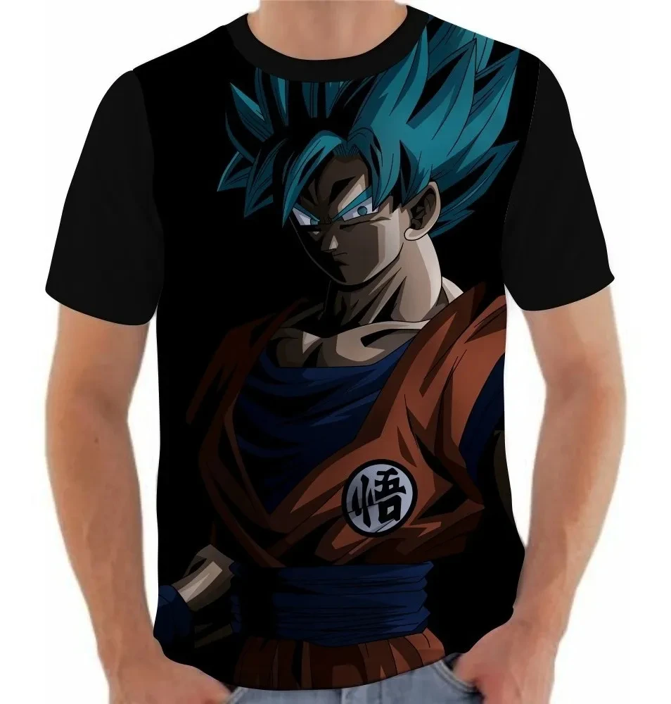

Новая летняя футболка Dragon Ball Super 2026: Гоку Супер Сайян, премиум 3D-принт, оверсайз, ретро-футболка для мужчин, женщин и детей