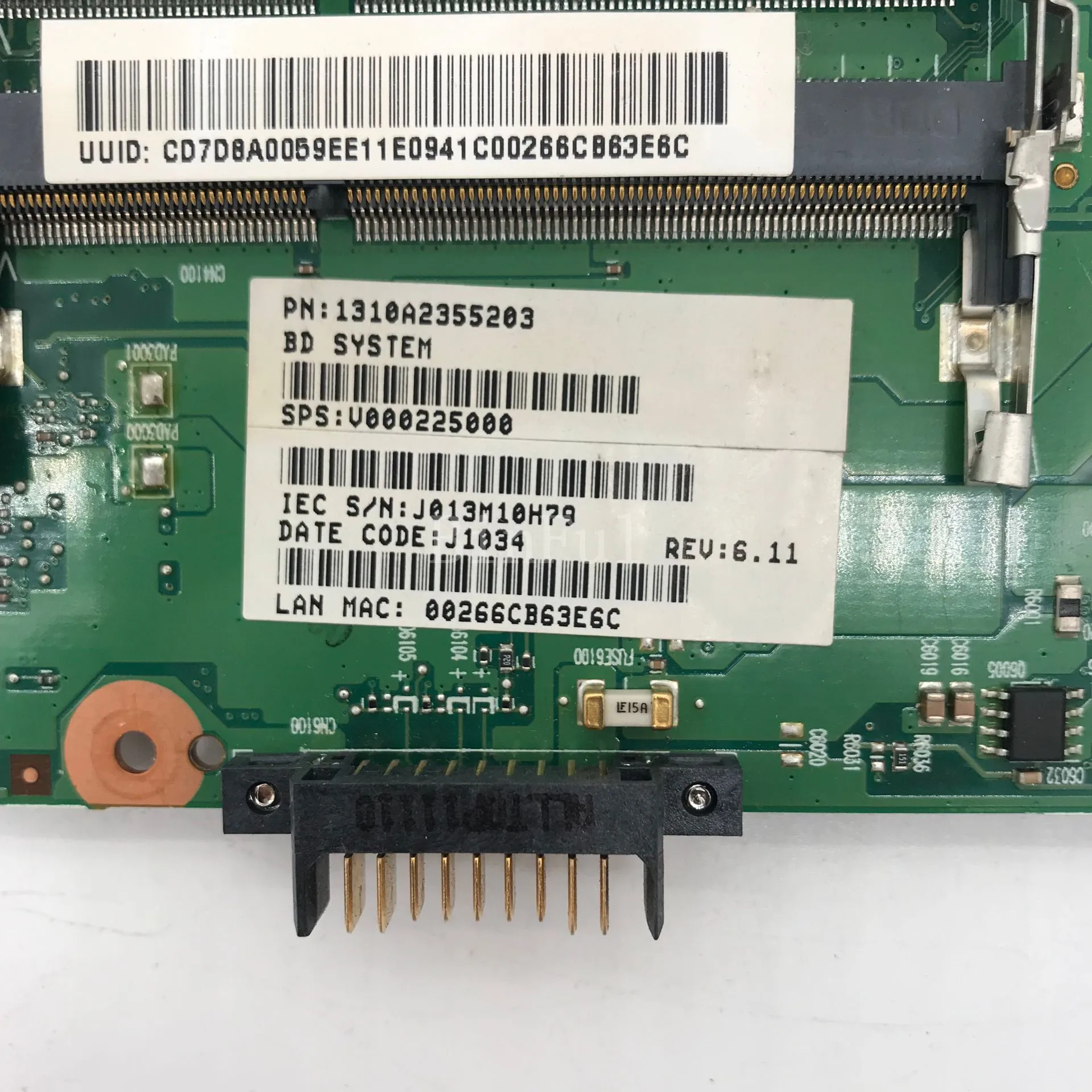 Placa base V000225000 para portátil TOSHIBA SATELLITE C665, 6050A2355202-MB-A03, DDR3, 100%, completamente probada, funciona bien