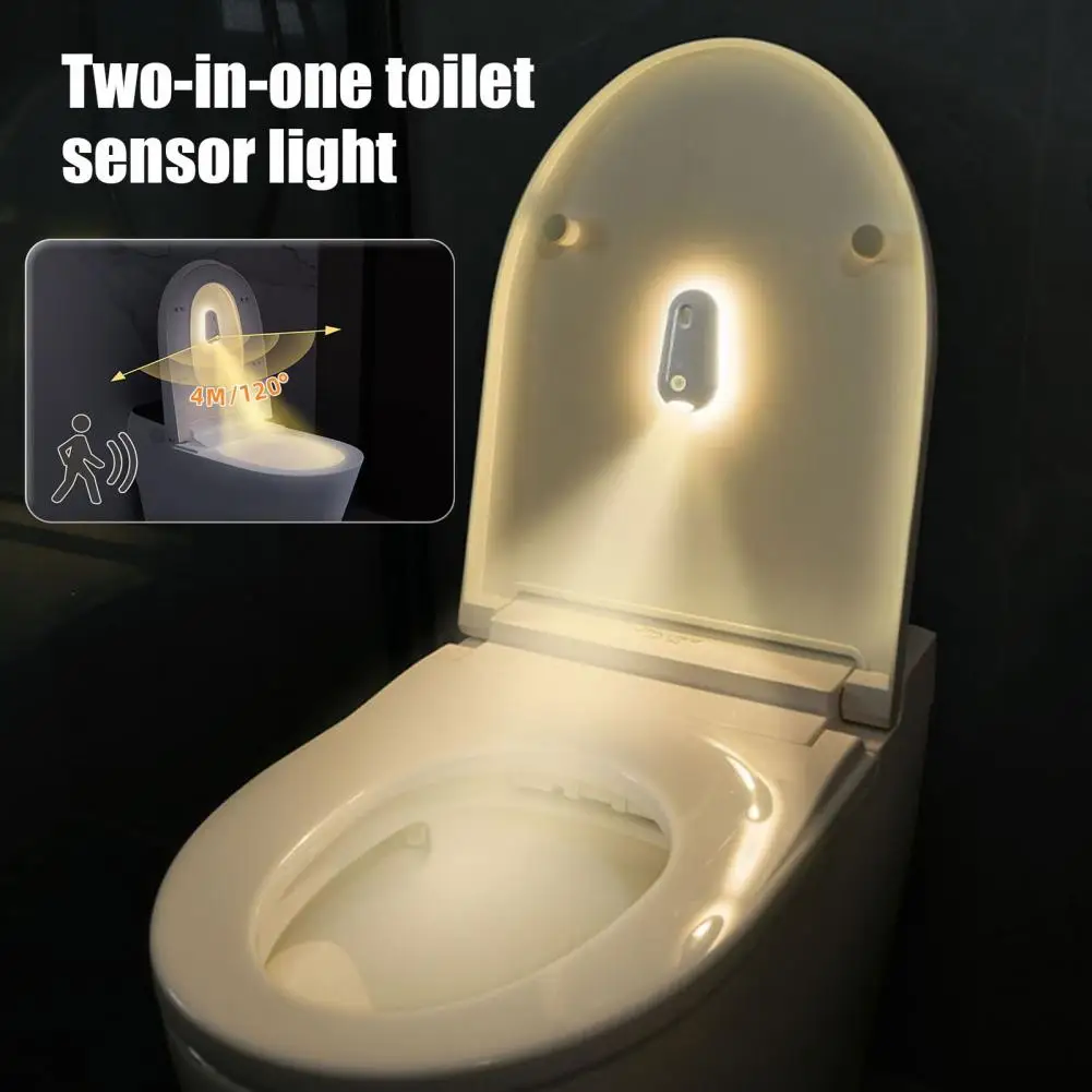 UV Sterilization Rechargeable USB-C Night Light Peel And Stick Intelligent Sensing Soft Nightlight for Bathroom Toilet