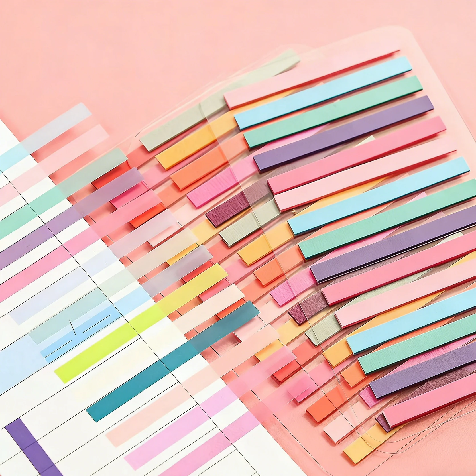 20 Packungen mehrfarbige, dünne Klebestreifen, transparente Index-Tabs, beschreibbare Seitenmarkierungen für Bücher, Büro- und Schulbedarf – Detail 5