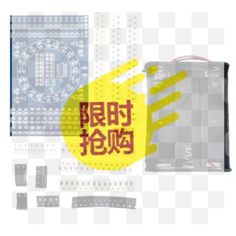 【BA】1 Set Funny Skill Training Electronic Suit CD4017 Rotating LED SMD NE555 Soldering Practice Board DIY Kit