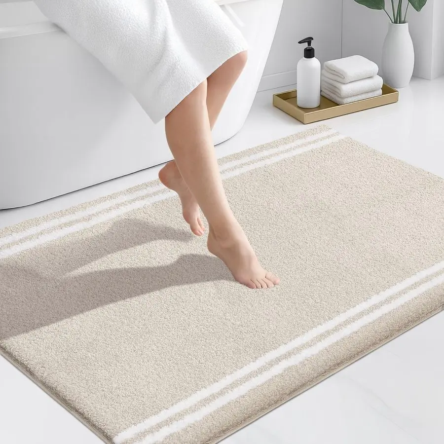 

Bathroom Rug NonSlip Machine Washable 30 x 46, Super Absorbent and Quick Dry Shaggy Microfiber Bath Mat, Extra Soft and Plush Ba