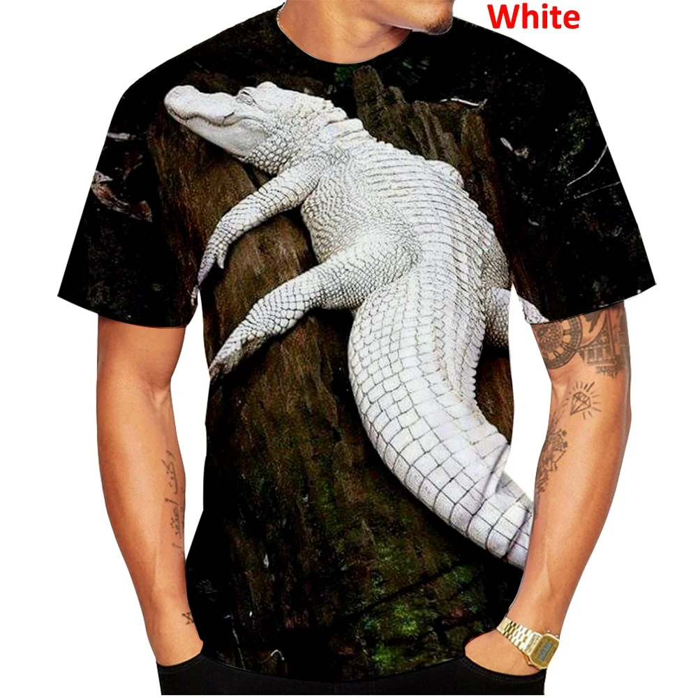 2022 Fashion Newest men women Crocodile 3D Printed T Shirt Short Sleeve Tops S-5XL