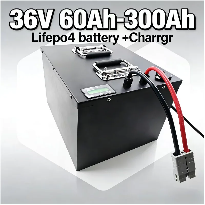 36V LiFePO4 Battery Pack with Integrated BMS, 60Ah-300Ah High Power Battery, Specially Designed for 3000W Golf Carts, Electric V
