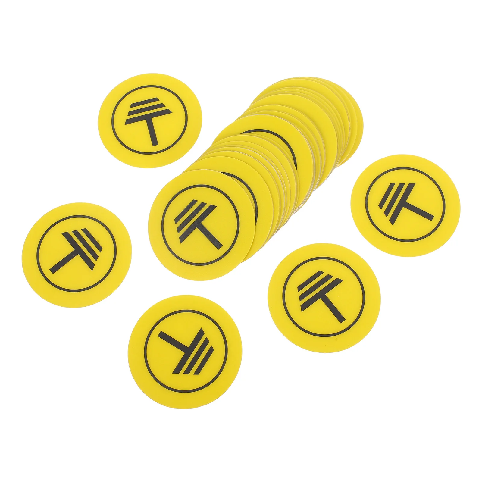 

50pcs Ground Terminal Sign Electric Grounding Warning Stickers 5cm Triangle Reflective Traffic Signs Wire Labels