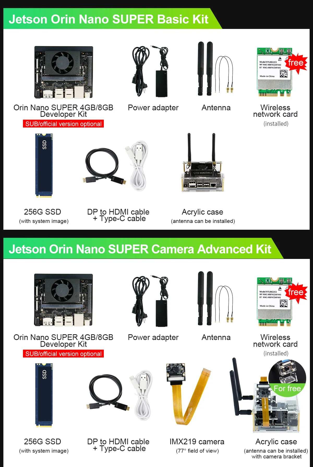 Jetson Orin NANO SUPER Entwickler-Kit Basierend auf Offiziellem Kernmodul Eingebettetes Entwicklungsboard für Python ROS KI Deep Learning – Detail 3
