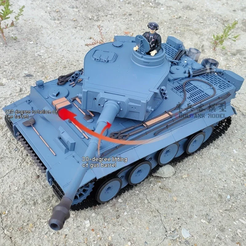 Henglong 3818-1 tigre alemão, 1:16, camuflagem, tanque de controle remoto pesado, efeito sonoro, carro de brinquedo