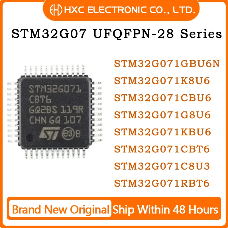 5PCS STM32G071KBT6 STM32G071GBU6 STM32G071RBT6 STM32G071C8U3 STM32G071CBT6 STM32G071KBU6