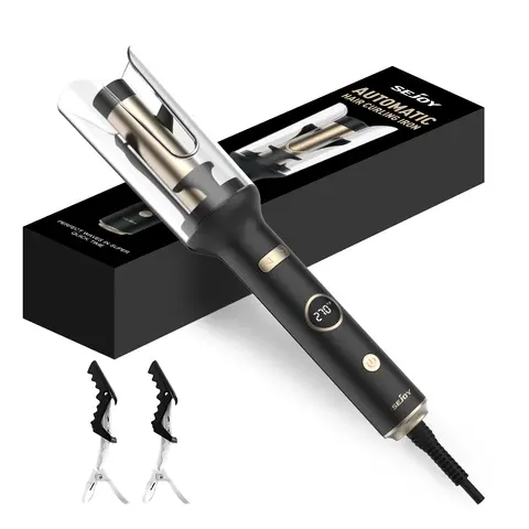 Sejoy Hair Curler Auto Hair Curling Iron Ceramic Rotating Air Curler Air Spin Wand Styler Curl Machine Magic Hair Curler