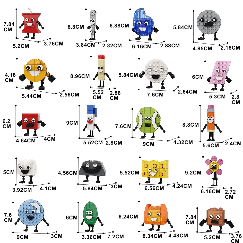 MOC Battle for Dream Island Game Figures Building Blocks Set Bfdi Figure Model Building Blocks giocattoli per regalo di compleanno per bambini