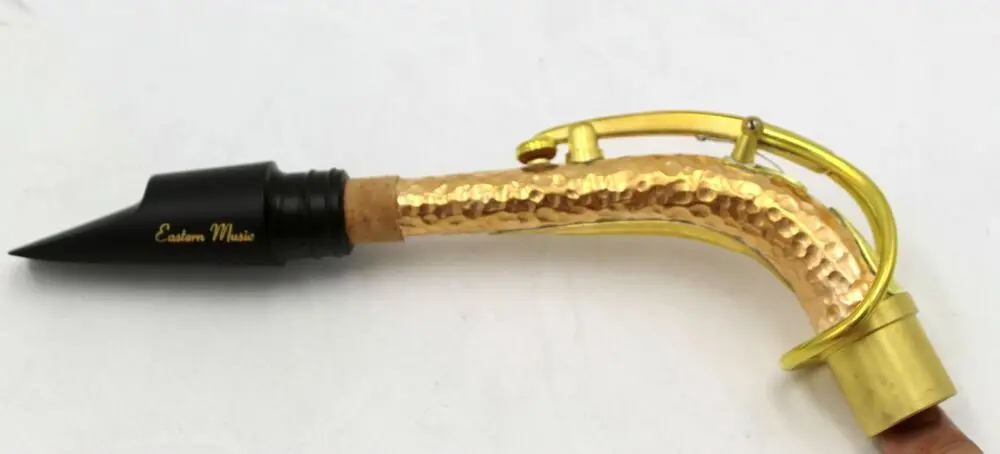رقبة ألتو ساكسفون من النحاس المطروق يدويًا للموسيقى الشرقية SBA برقبة 24.5 ملم