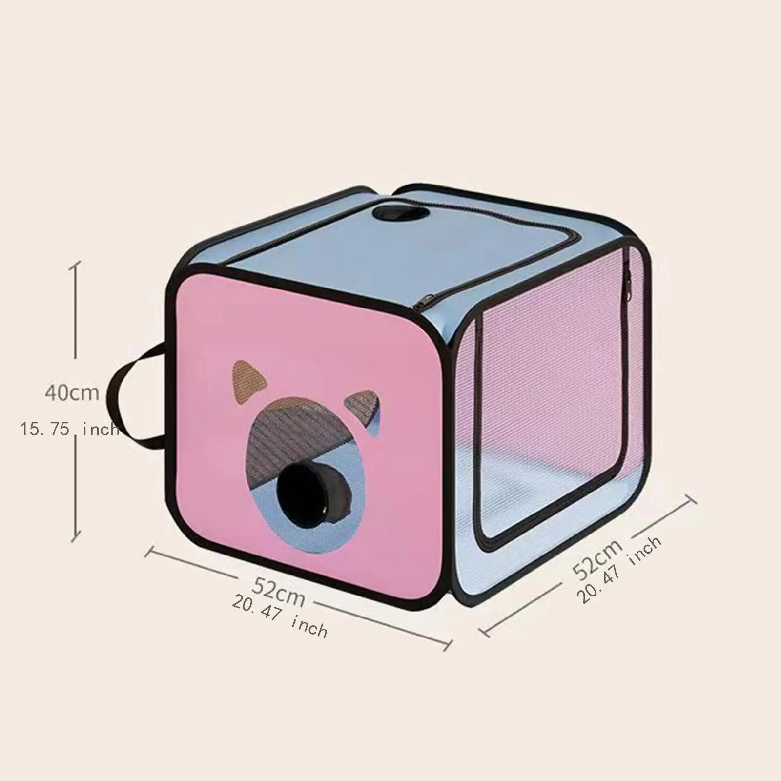 Boîte de séchage portable pour animaux de compagnie, chiens et chats, caisse de séchage propre, anti-poils volants