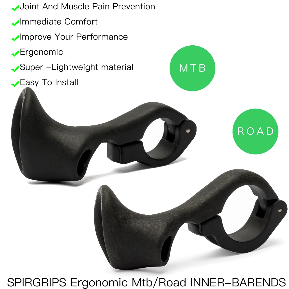 

SPIRGRIPS ONE Ergonomic Design Mtb Bicycle Inner Bar ends MTB Mountain Road Gravel City Bike Handlebar Bar Ends Cycle Parts