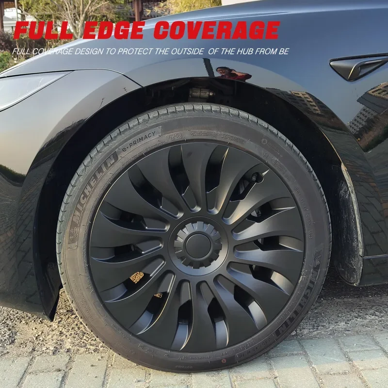 4PCS Coprimozzo da 18 pollici per il nuovo Tesla Model 3 Highland 2024 Prestazioni Copriruota di ricambio Automobile Accessori di copertura per