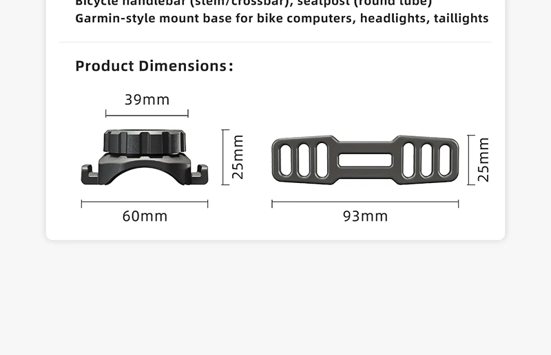 360 ° Drehbare Halterung Universelle Fahrradcomputer-Halterung Mountainbike Straßenfahrrad Scheinwerferhalter Halterung Rücklichthalterung CYCLAMI S14 – Detail 6