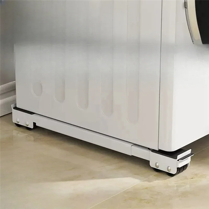 

A23I-Adjustable Movable Base For Refrigerator And Washing Machine-Roller Bracket With 16 Wheels To Enhance Stability