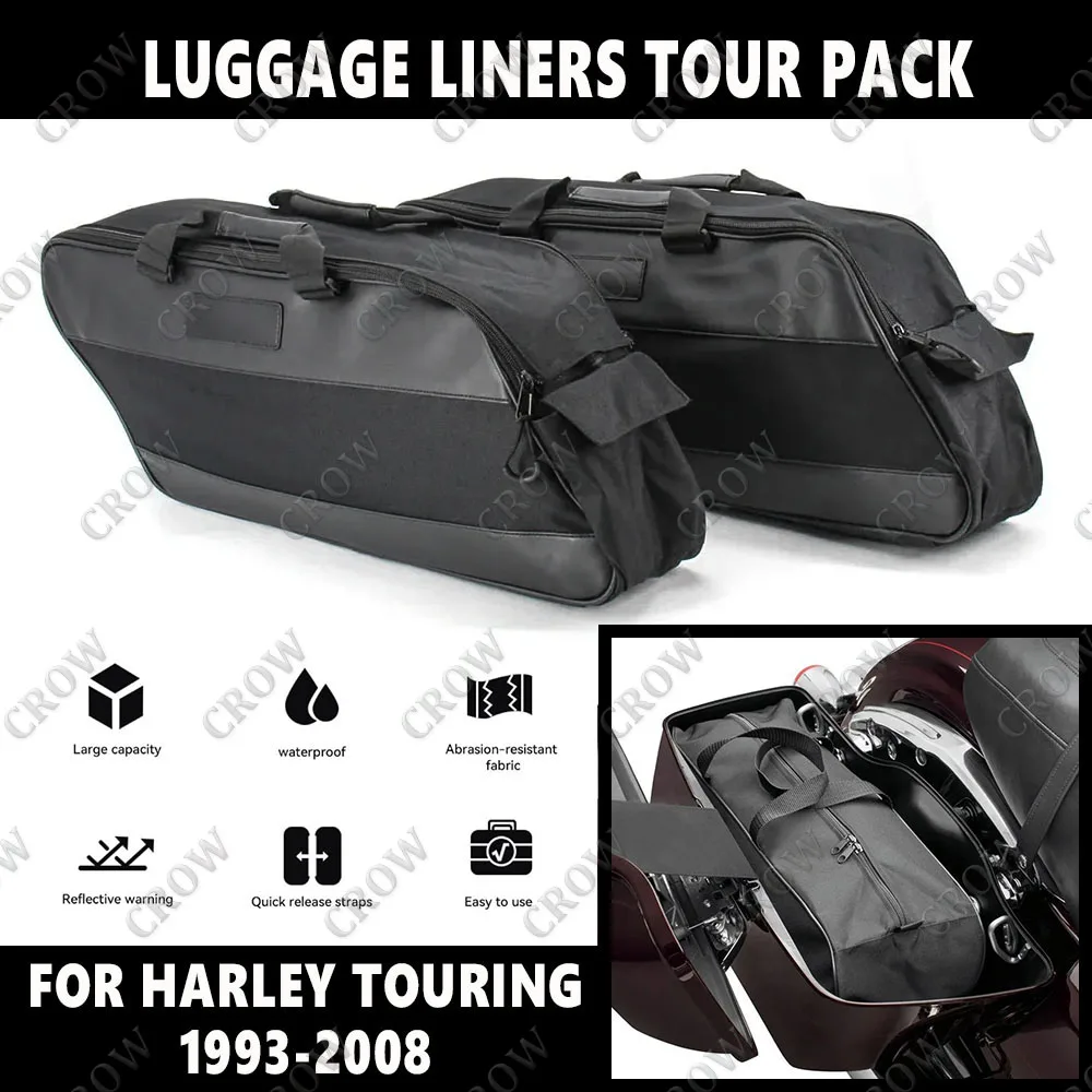 New Motorcycle Saddlebag Luggage Liners Tour Pack Soft Liner Bags For Harley Touring Electra Street Glide Road King 1993-2008