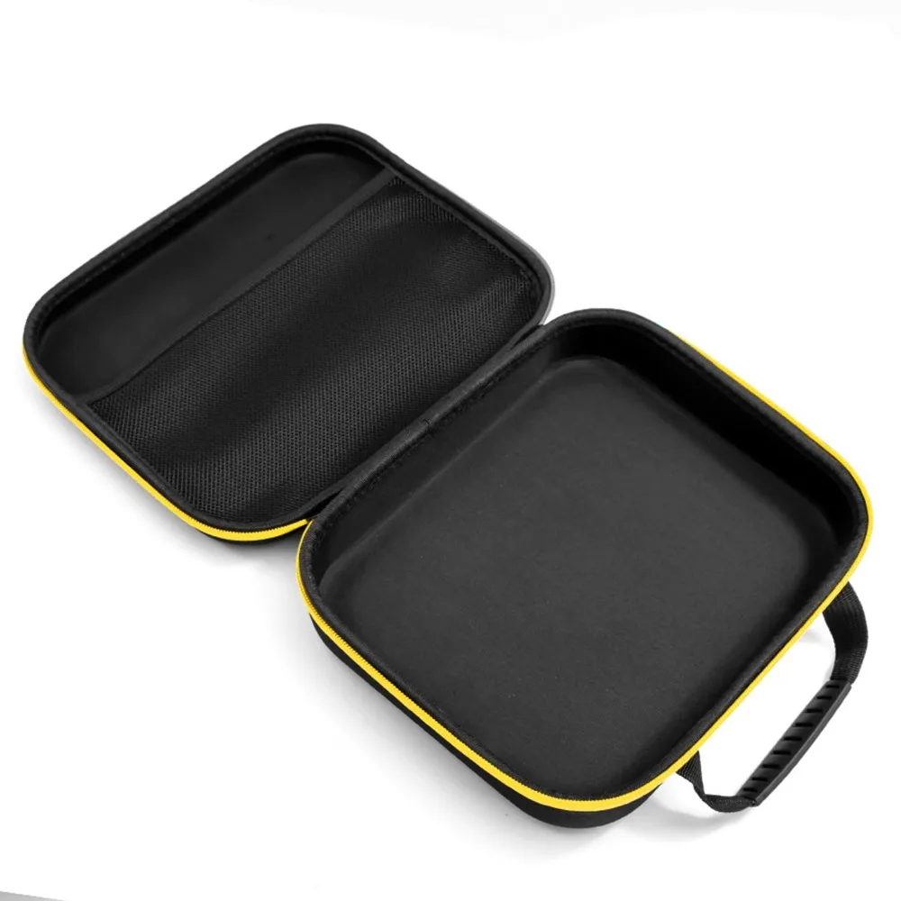 Yellow Border Tool Storage Bag Zipper Design Square Shape Protective Carrying Case PU EVA Material Tool Box Organizer