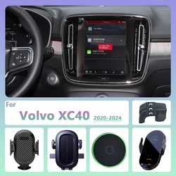 For Volvo XC40 2020 2021 2022 2023 2024 Car Phone Holder Wireless Charging Magnetic Phone Holder Car Magsafe Support Accessories