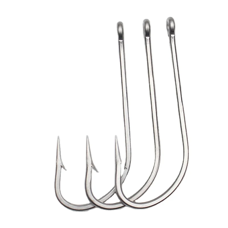 

100PCSHot Sale High Quality Stainless Steel Ring Saltwater Catfish Sea Tuna Live Bait Fish Hooks Manufacturing For Fishing Hook