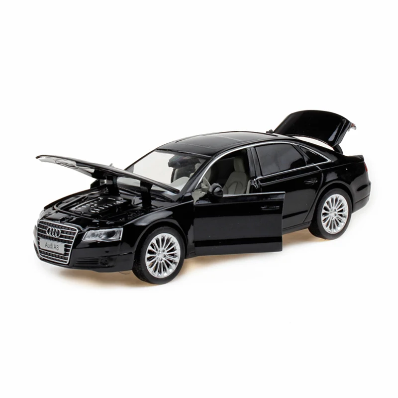 1:32 AUDI A8 Luxury Car Alloy Car Model Diecasts Toy Vehicles Toy Cars Sound and light Kid Toys For Children Gifts Boy Toy