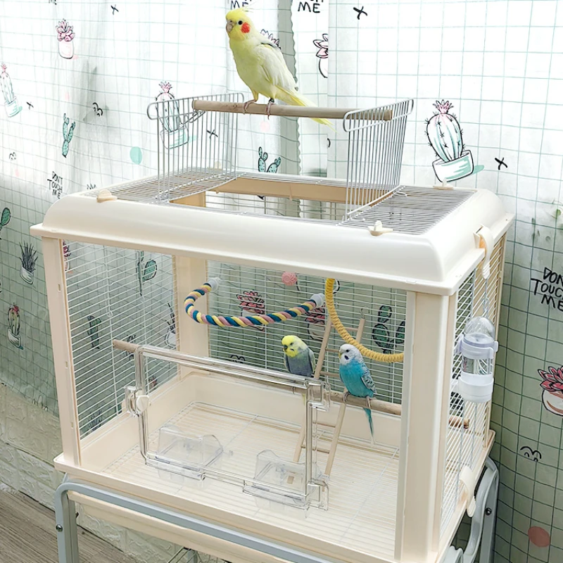 Luxury Villa Acrylic Bird Cages Transparent Decoration Outdoors Breeding Bird Cages Portable Quail Jaula Pajaro Products WZ50BC