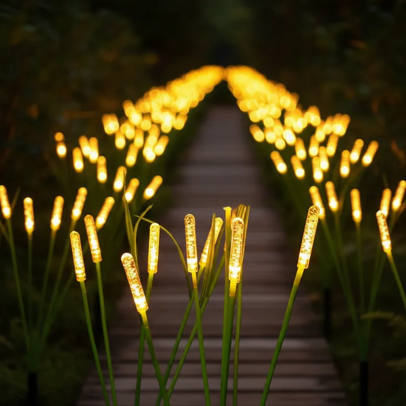Solar Reed Lights Outdoor Waterproof Bubble Stake Lights For Garden Pathway Courtyard Decor