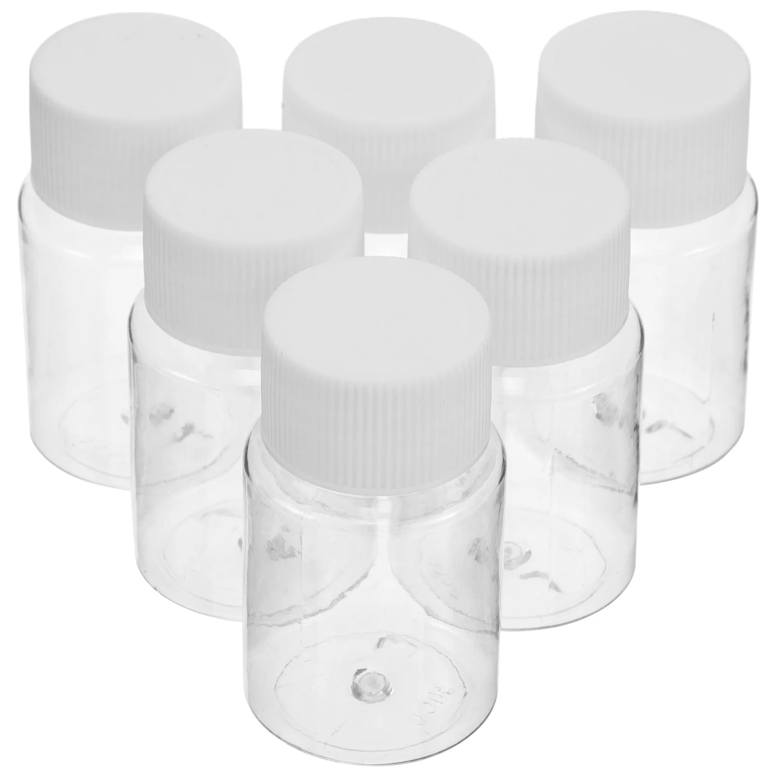 6 قطع من زجاجات الأدوية البلاستيكية الشفافة، قوارير كبسولة، حاويات تخزين صغيرة شفافة، منظم سائل محمول للسفر #4