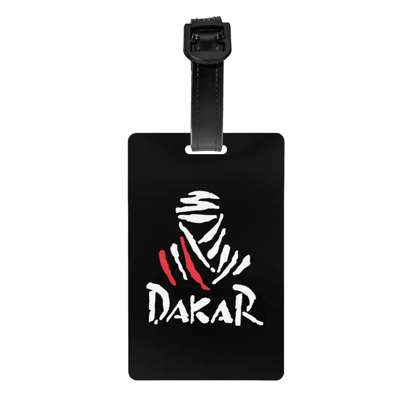 Motorcycle Dakar Rally Luggage Tag with Name Card Privacy Cover ID Label for Travel Bag Suitcase Baggage Boarding Tag