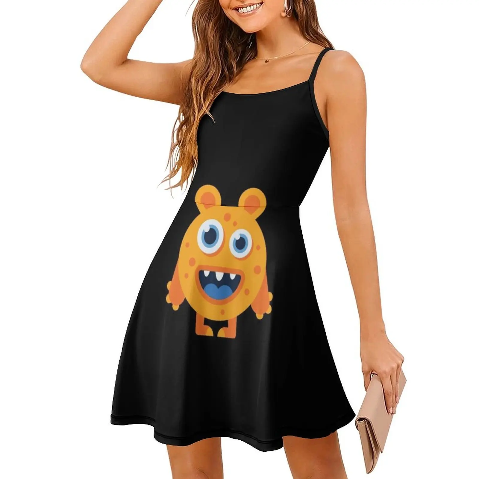 متعة / لطيف / الوحش الشكل التوضيح 012 المرأة الشارع الشهير فستان الحفلات العصرية طباعة نادي الملابس للإناث لطيف الوحش #3