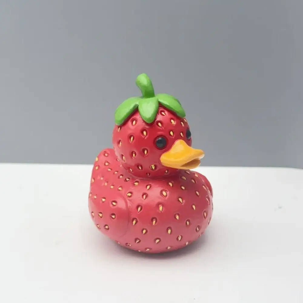 

Micro Landscape Resin Fruit Duck Statue Cartoon Cute Duck Figurine Waterproof Creative Miniatures Ornament Shelf