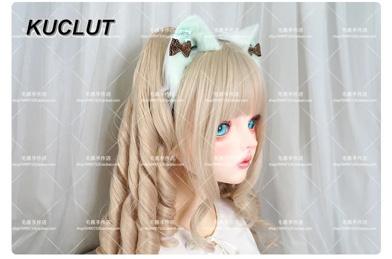Acessórios de cosplay orelha de gato bandana lolita headwear doce estilo japonês bowknot animal orelha acessório de cabelo para mulher