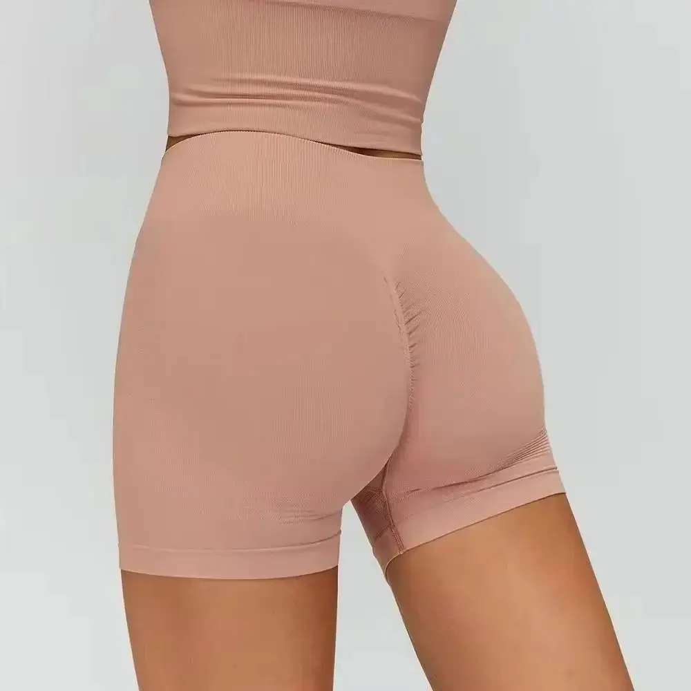 

Women Seamless Cycling Shorts Gym Clothing Breathable Comfort Fitness Tights High Waist Butt Lift Pilates Seamless Yoga Pants