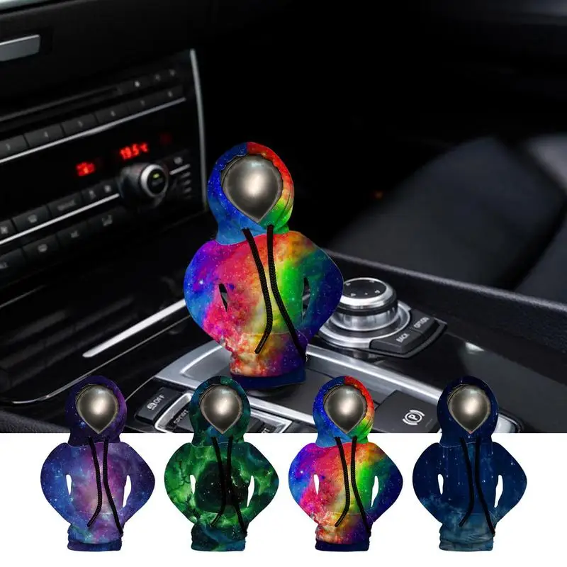 Car Shifter Hoodie Adjustable Drawstring Knob Cover Gear Shift Cover For Automotive Interior Accessories Shift Gear Cover For