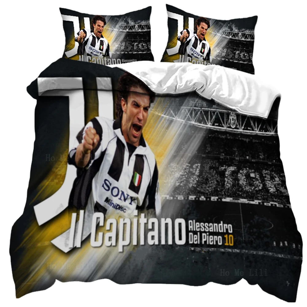 Soccer Star Alessandro Del Piero Football Iconic Player Sports Winner Creative Poster Duvet Cover Bedding Decor