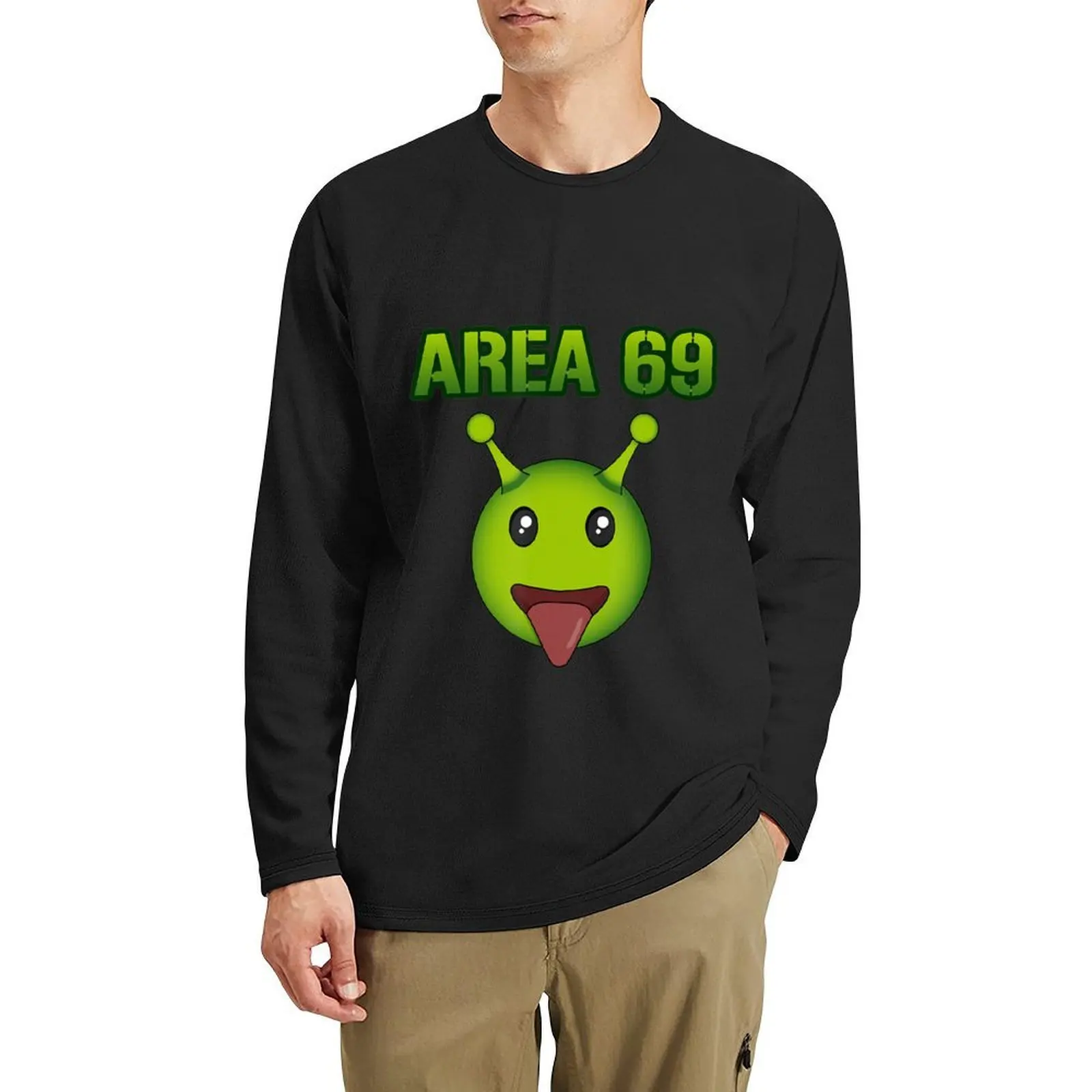 

Area 69 Alien Long T-Shirt sweat shirt custom t shirt boys t shirts plain black t shirts men