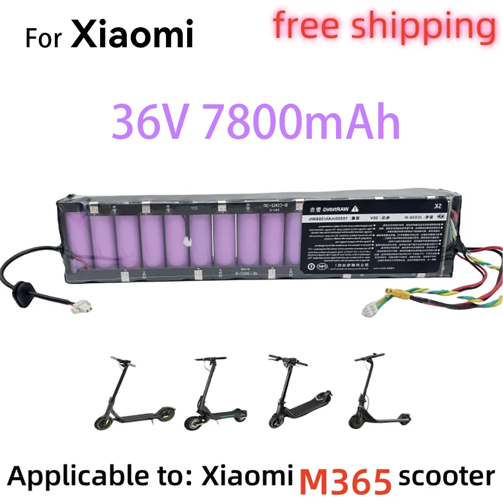 Mijia 36V 7800mAh Lithium Battery Pack 10S3P for Xiaomi M365 Electric Scooter Waterproof Bluetooth Communication Long Range 30KM