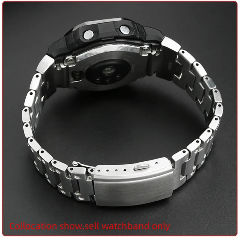 Modified men watch chain For G-shock Heart Rate Dw-h5600 Watchband Dw h5600 Solid Stainless Steel Strap Folding buckle Bracelet