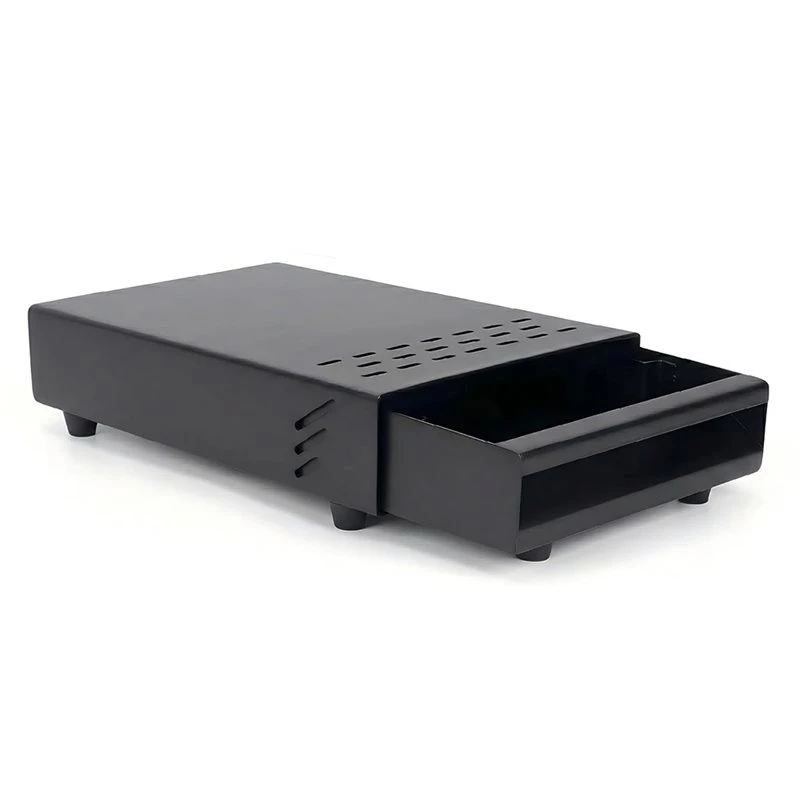 A95I-Stainless Steel Espresso Knock Box Drawer With Lid Coffee Puck Knock Box Non-Slip Feet & Rubber Strike Pad