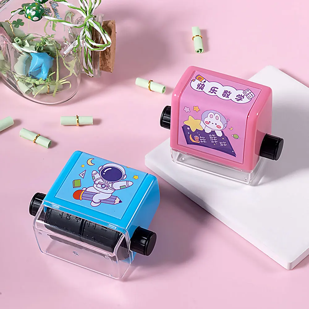 Math Roller Stamp Addition Subtraction Multiplication Division Practice Digital Mathematical Operation Stamp Teaching Supplies